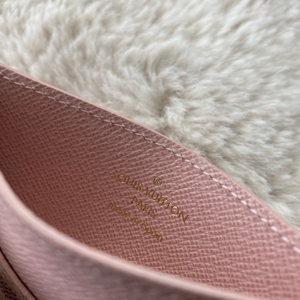 ❤️SOLD Authentic Louis Vuitton Card Holder in Damier Azur, Rose Ballerine Pink - Picture 9 of 9